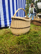 Wicker basket 029r - NaturelyWoven wicker - handmade