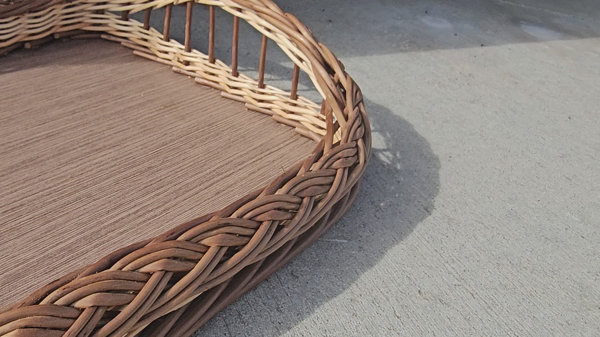 Wicker serving tray 013b