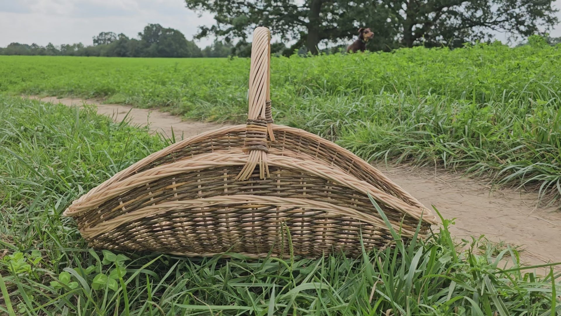 Large wicker basket 027b-1