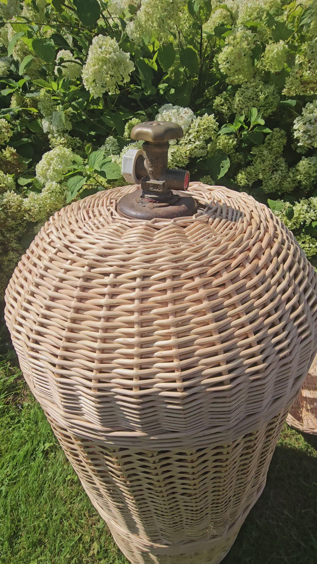 Wicker gas cylinder cover 034b