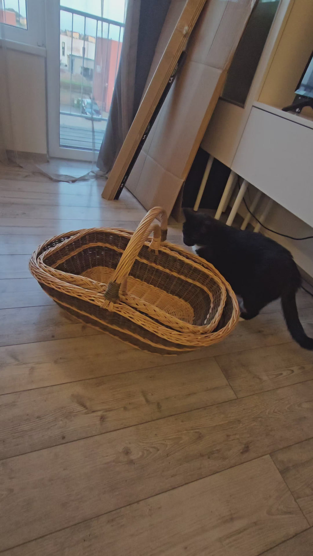 Wicker baskets set 030b