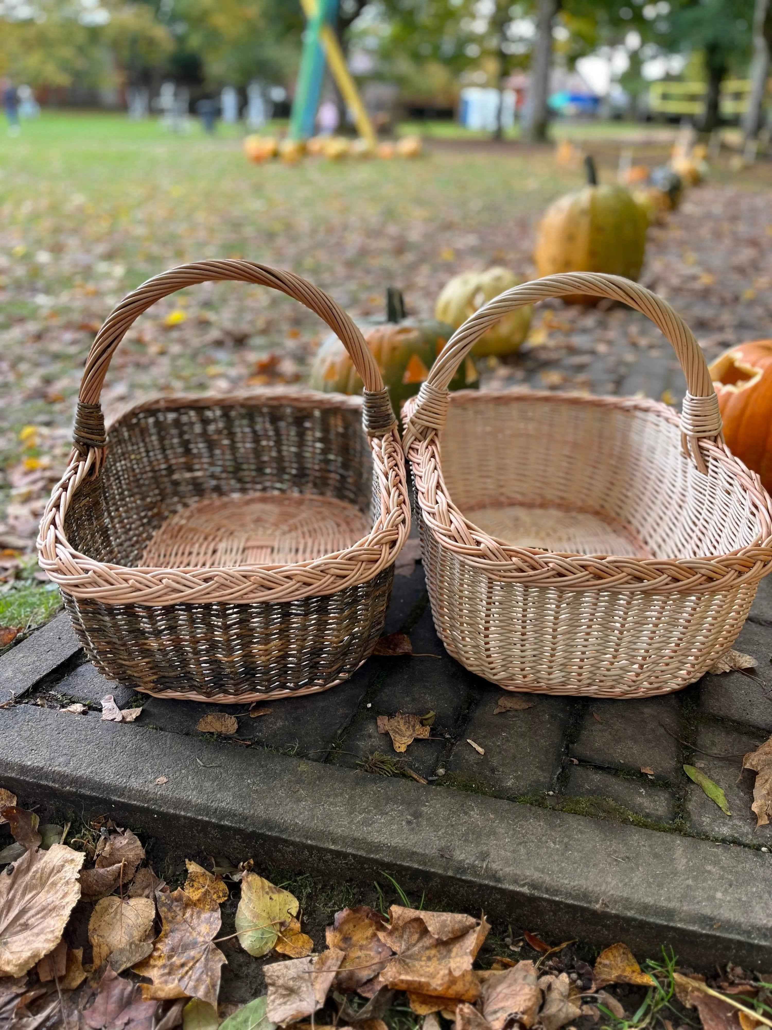 Wicker basket 053b - NaturelyWoven wicker - handmade