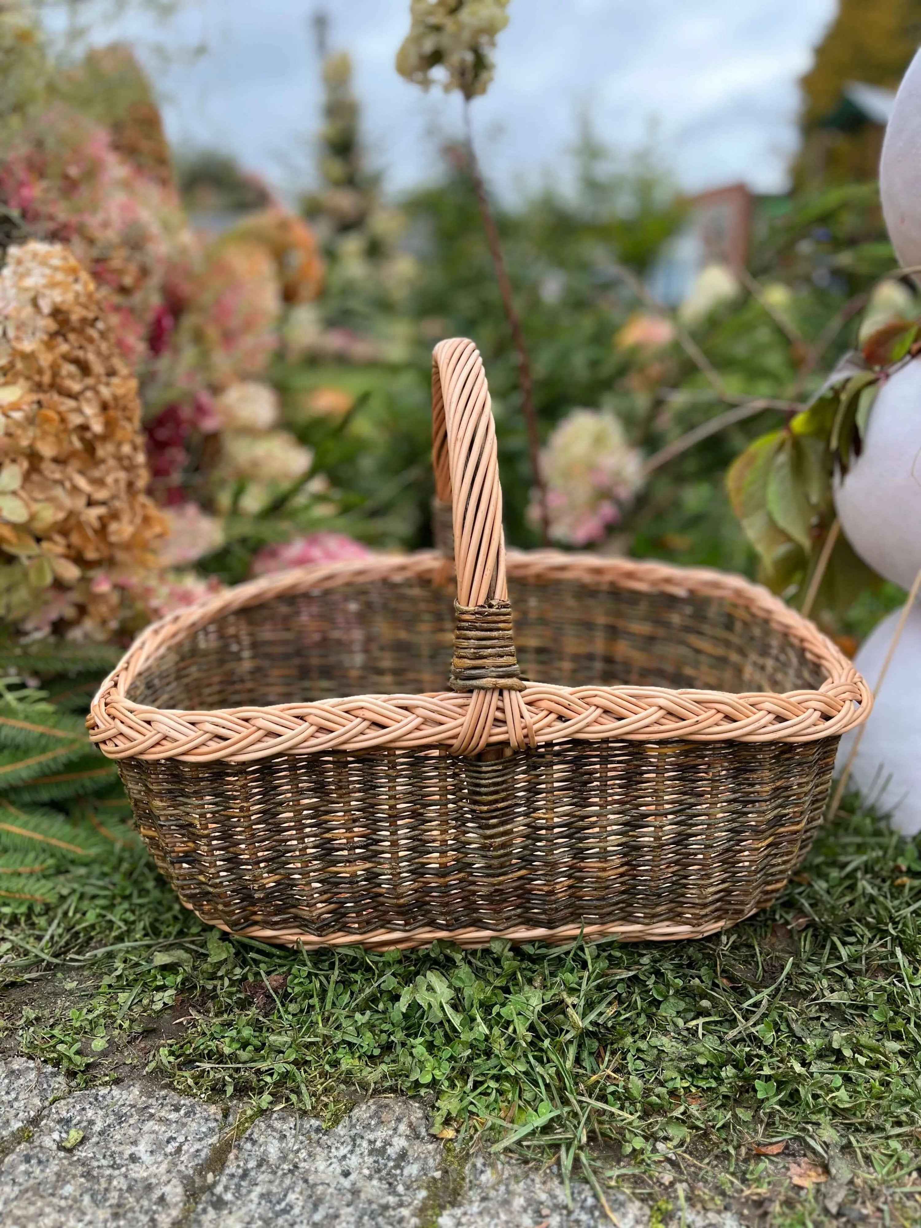 Wicker basket 053b - NaturelyWoven wicker - handmade