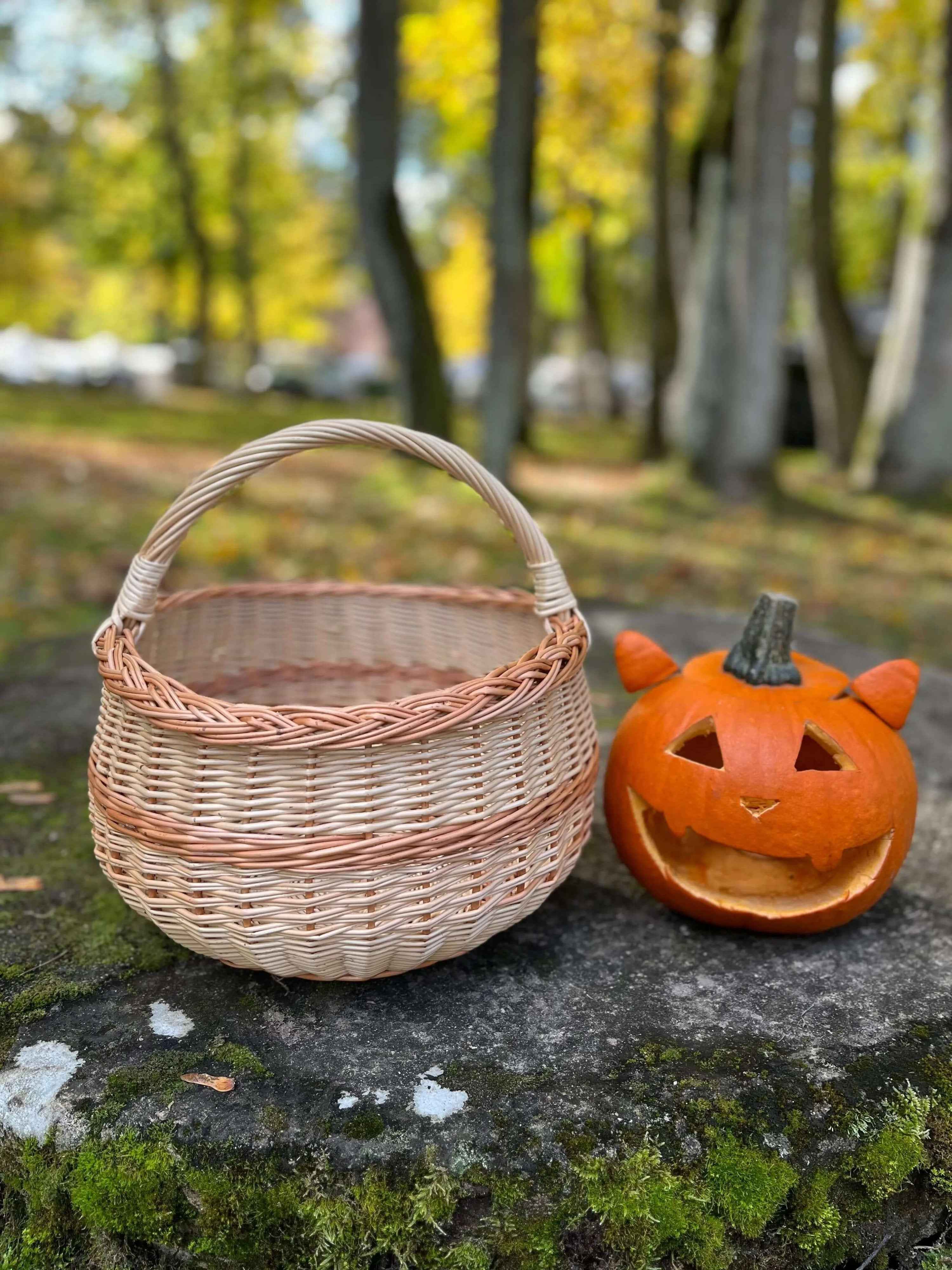 Wicker basket 006b - NaturelyWoven wicker - handmade