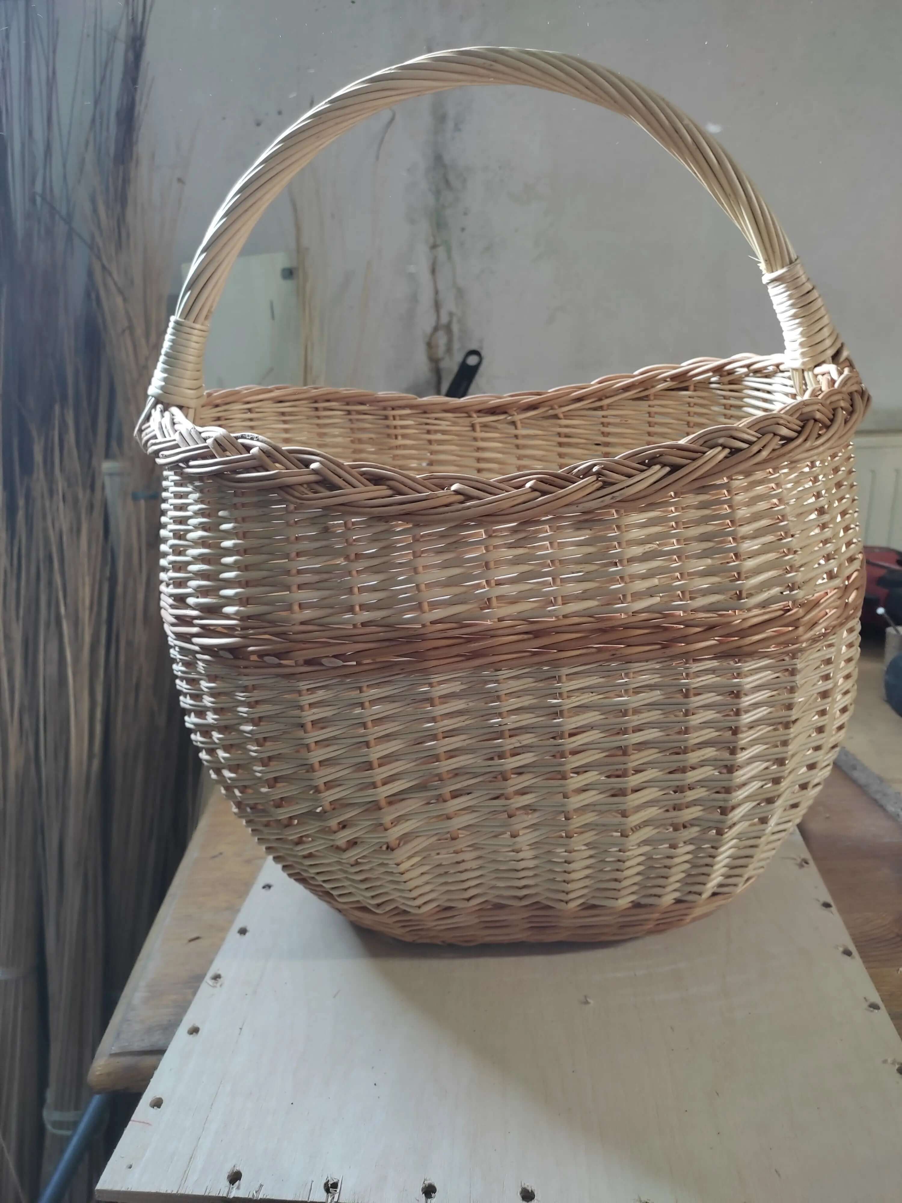Wicker basket 055b - NaturelyWoven wicker - handmade
