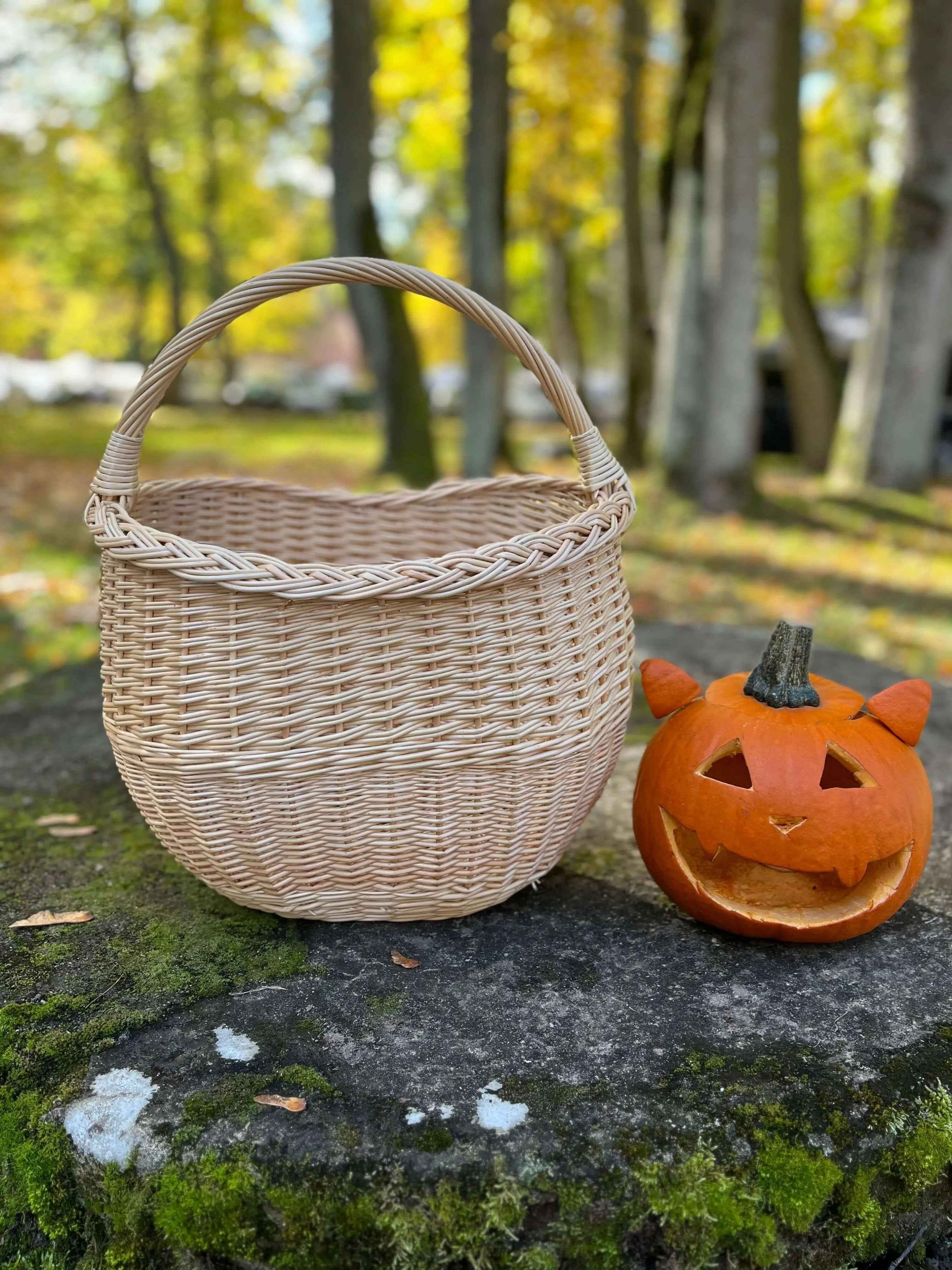 Wicker basket 055b - NaturelyWoven wicker - handmade