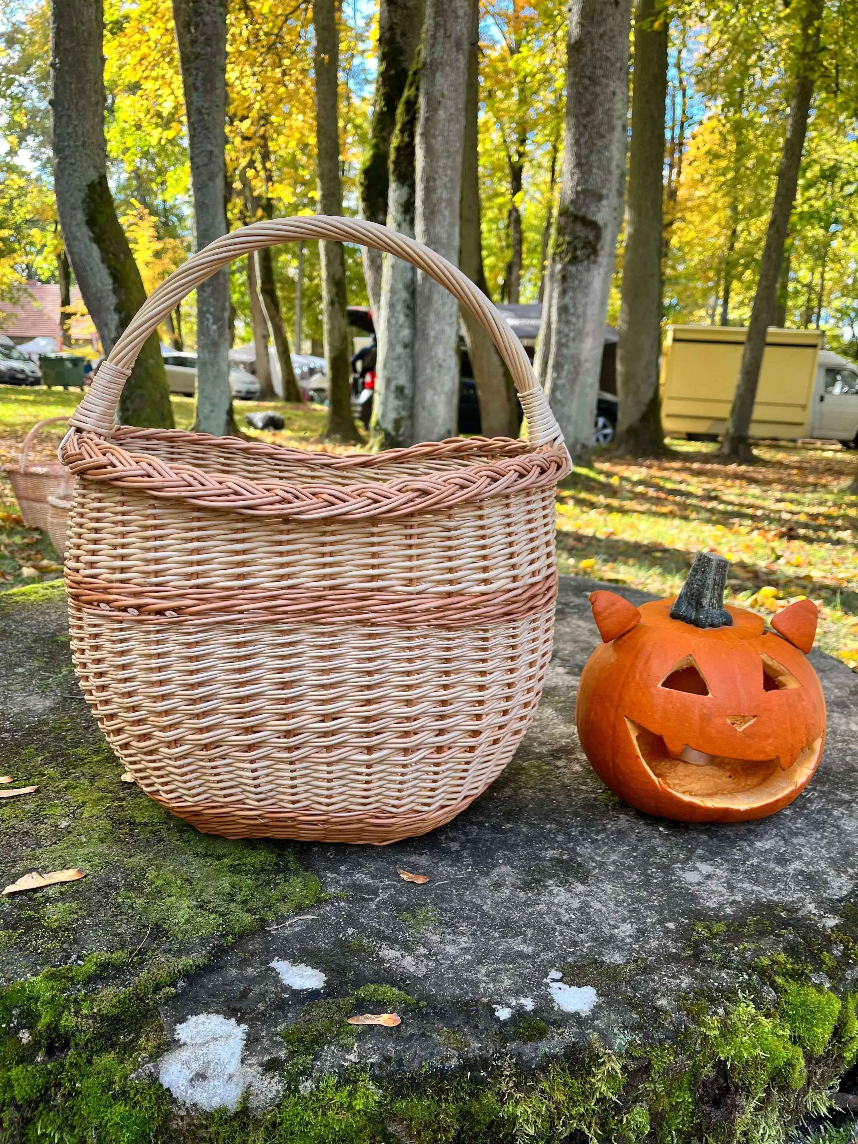 Wicker basket 055b - NaturelyWoven wicker - handmade