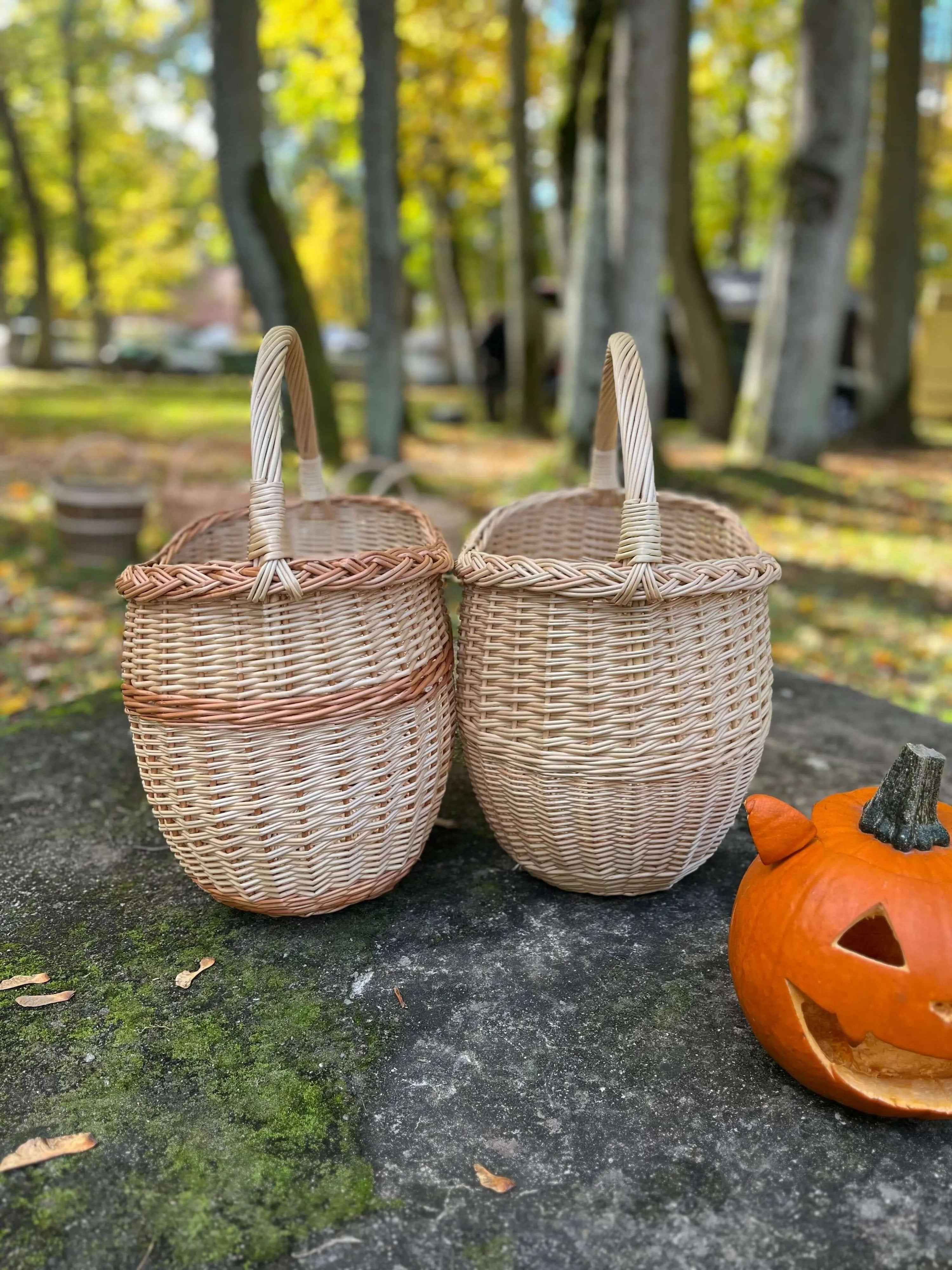 Wicker basket 055b - NaturelyWoven wicker - handmade