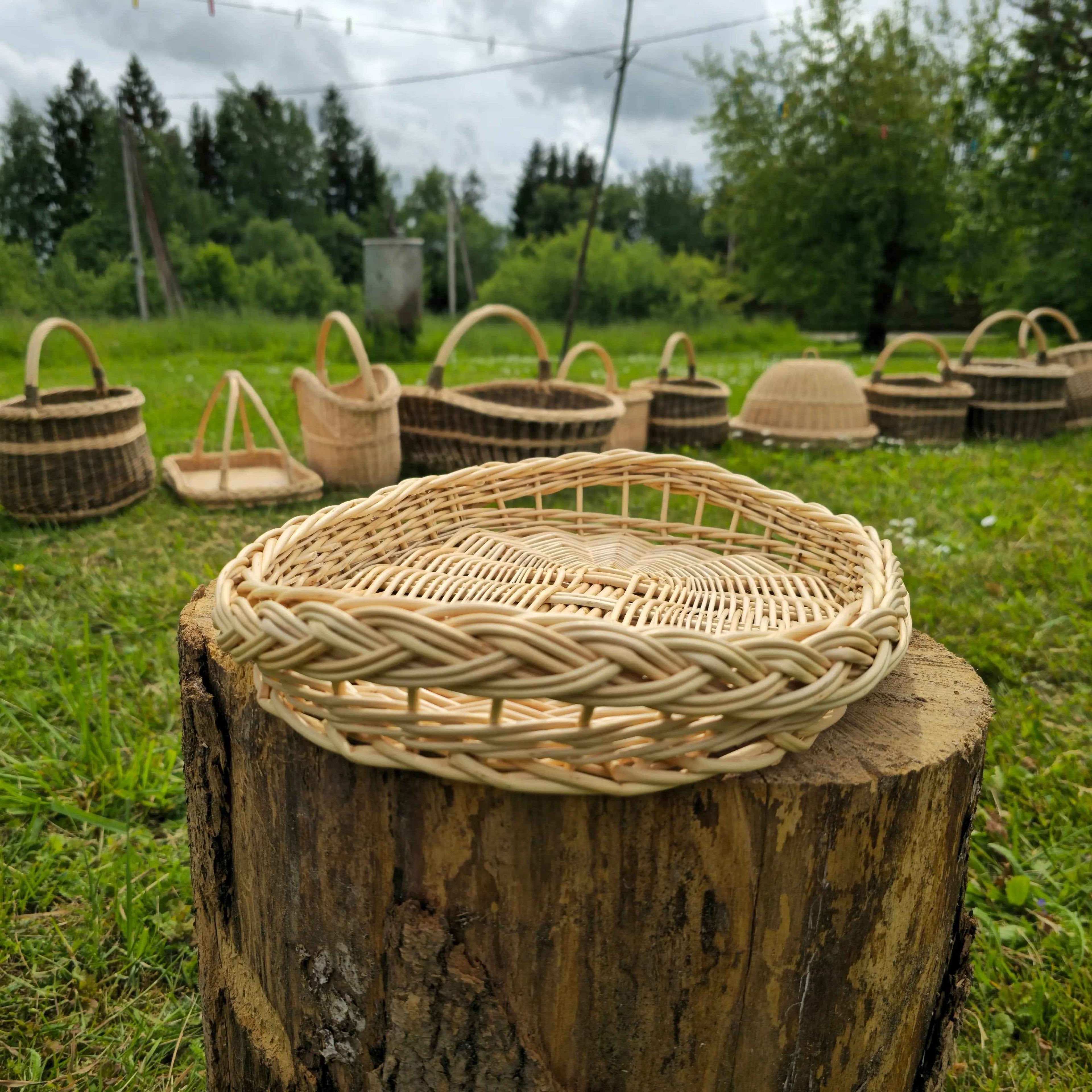 Wicker Tray 019b - NaturelyWoven wicker - handmade