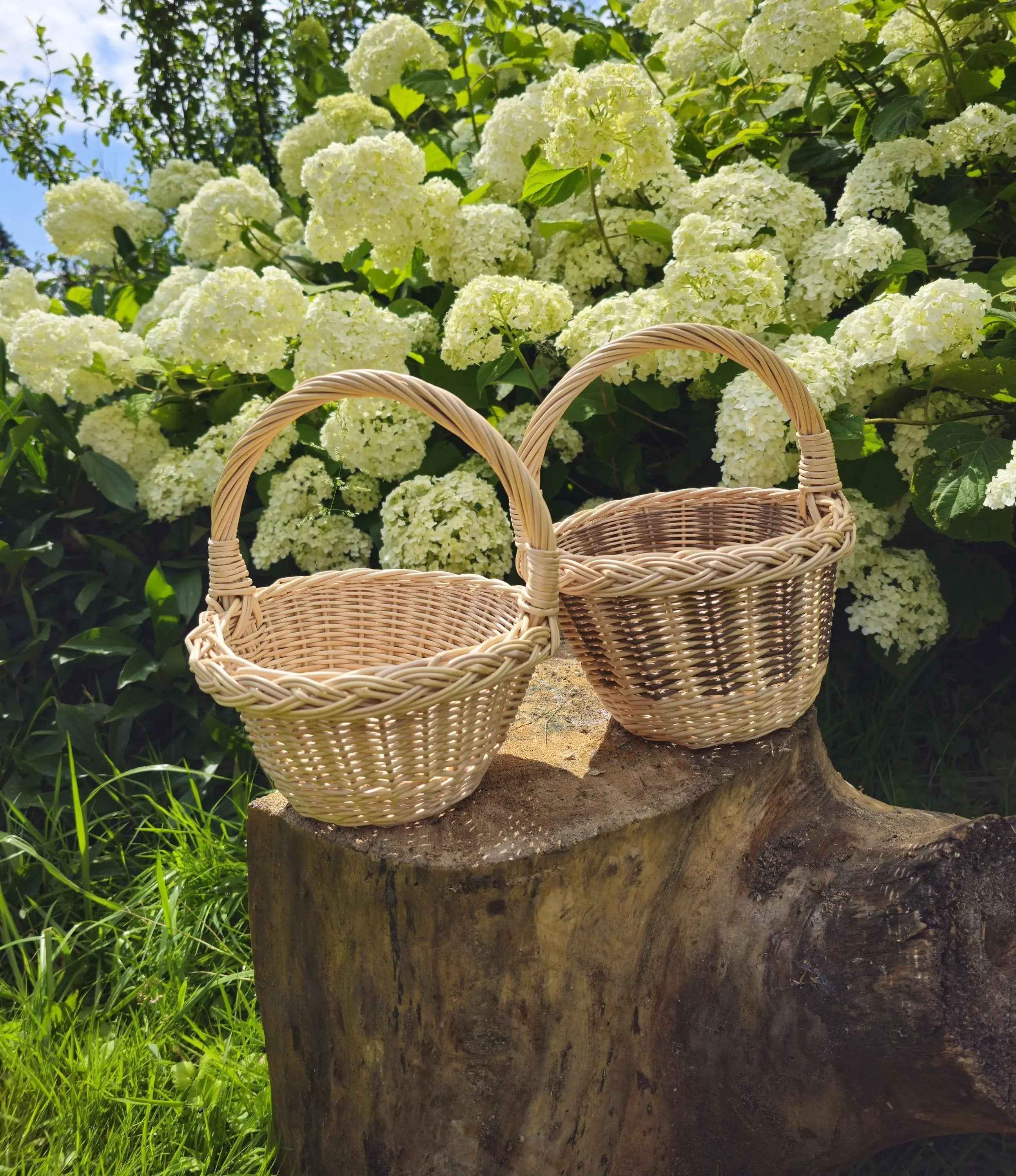 Small wicker basket 042b - NaturelyWoven wicker - handmade