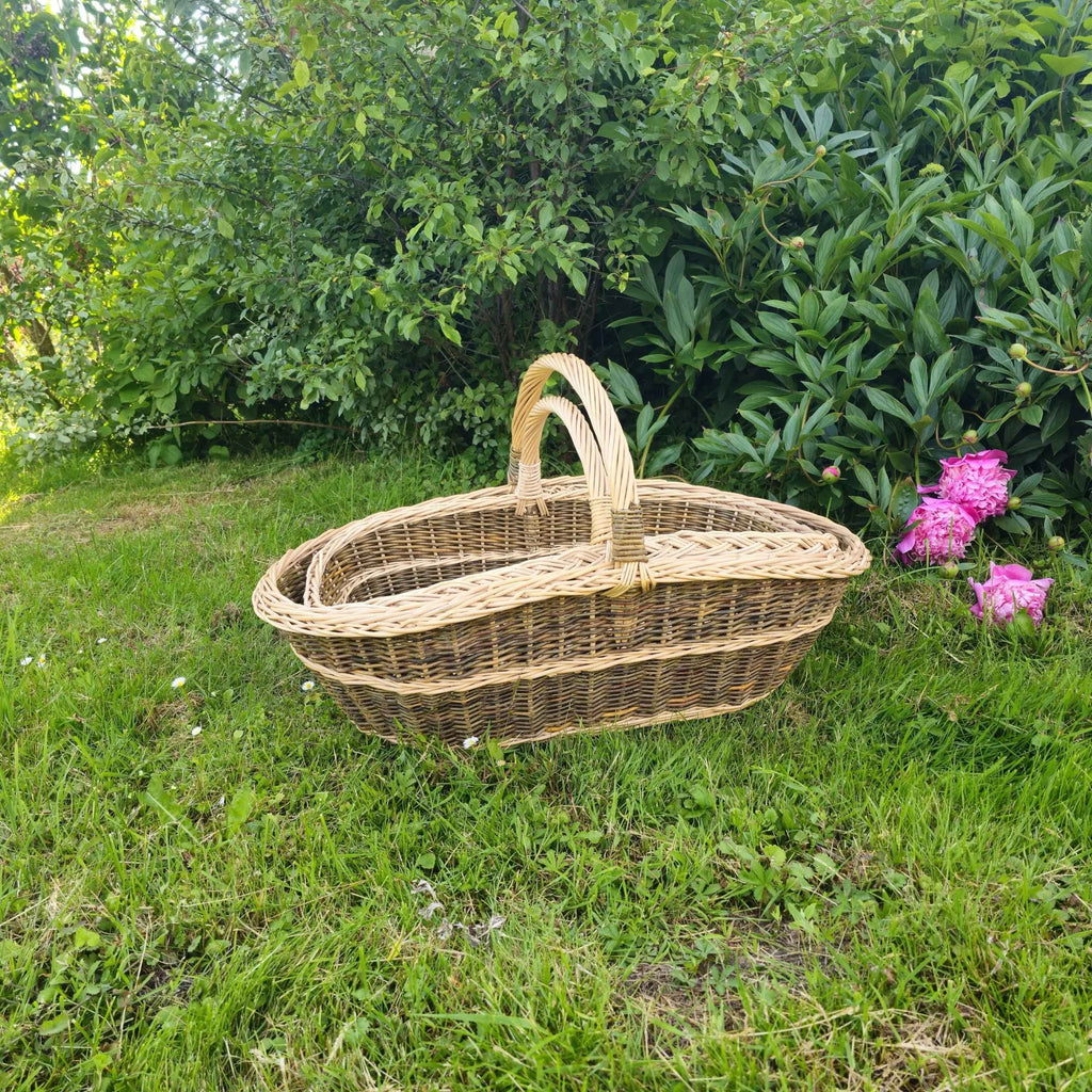 Wicker baskets set 030b - NaturelyWoven wicker - handmade