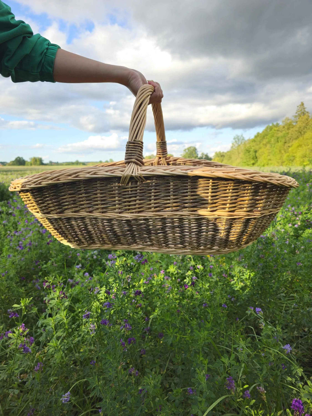 Wicker baskets set 030b - NaturelyWoven wicker - handmade