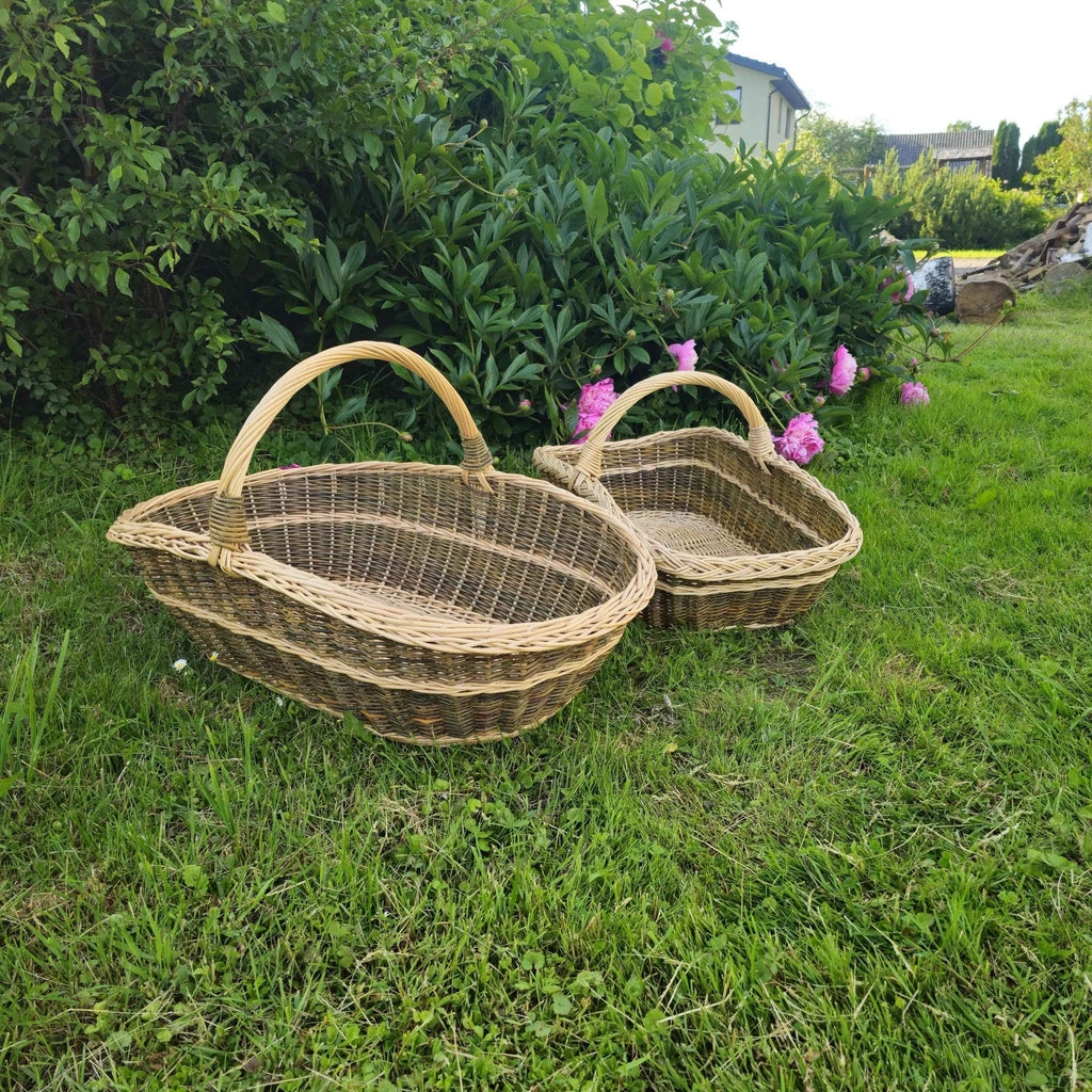 Wicker baskets set 030b - NaturelyWoven wicker - handmade