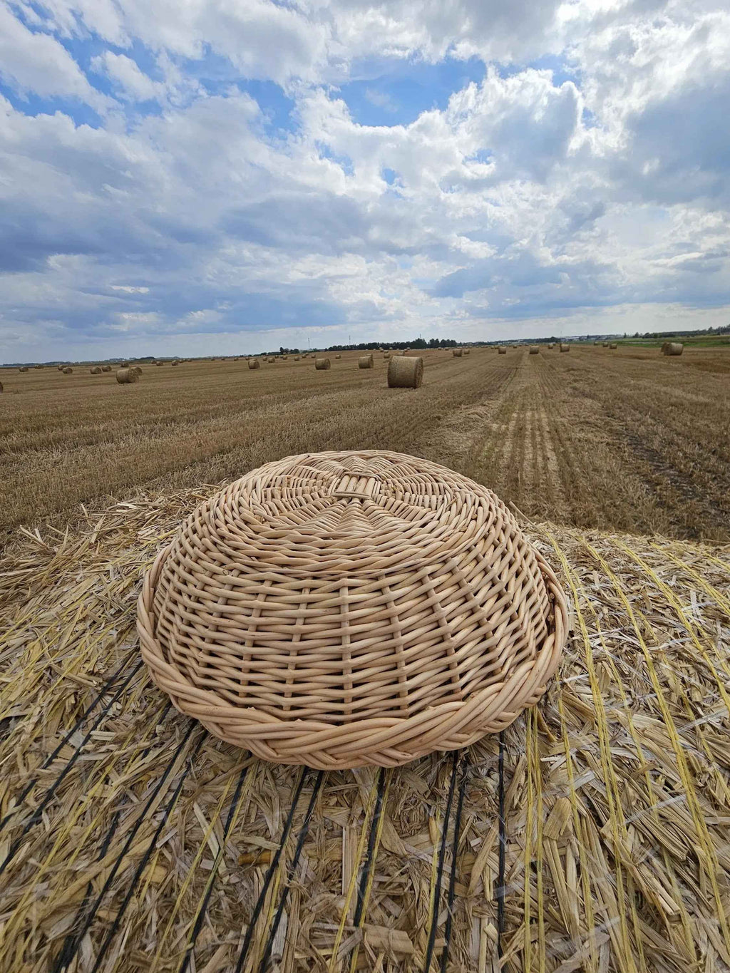 Wicker plate 044b - NaturelyWoven wicker - handmade