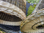 Tall Wicker Laundry Hamper / Bottle Bin — wicker basket, view 3