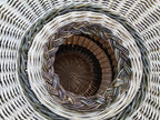 Tall Wicker Laundry Hamper / Bottle Bin — wicker basket, view 7