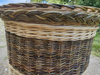 Tall Wicker Laundry Hamper / Bottle Bin — wicker basket, view 10