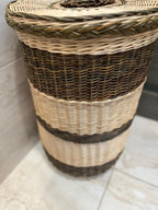 Tall Wicker Laundry Hamper / Bottle Bin — wicker basket, view 18