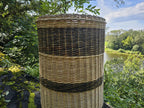 Tall Wicker Laundry Hamper / Bottle Bin — wicker basket, view 20