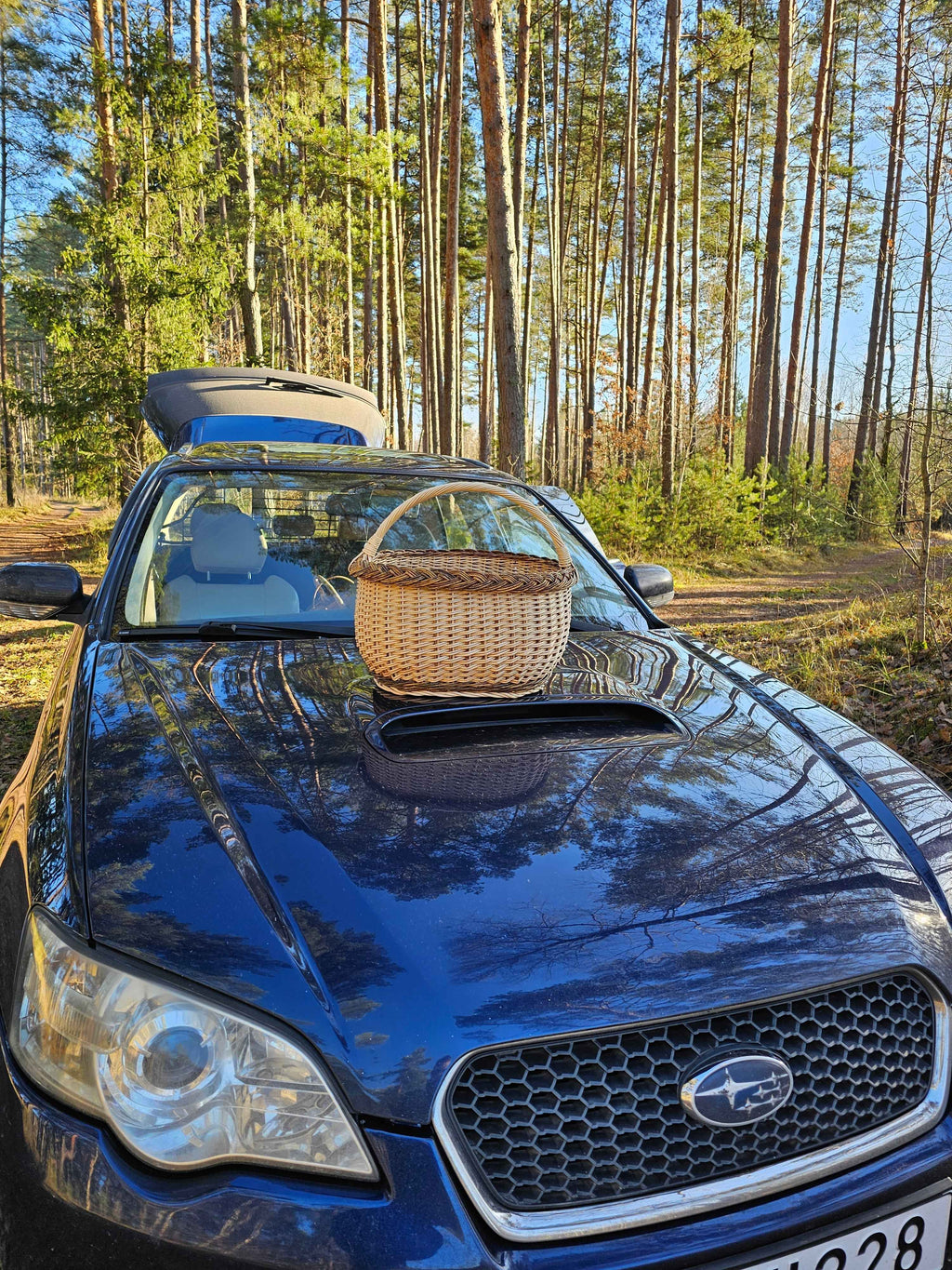Wicker basket 031r - NaturelyWoven wicker - handmade
