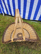 Wicker flower basket 033r - NaturelyWoven wicker - handmade