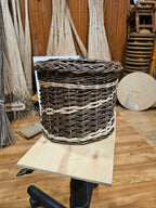 Wicker flower pot 043r - NaturelyWoven wicker - handmade