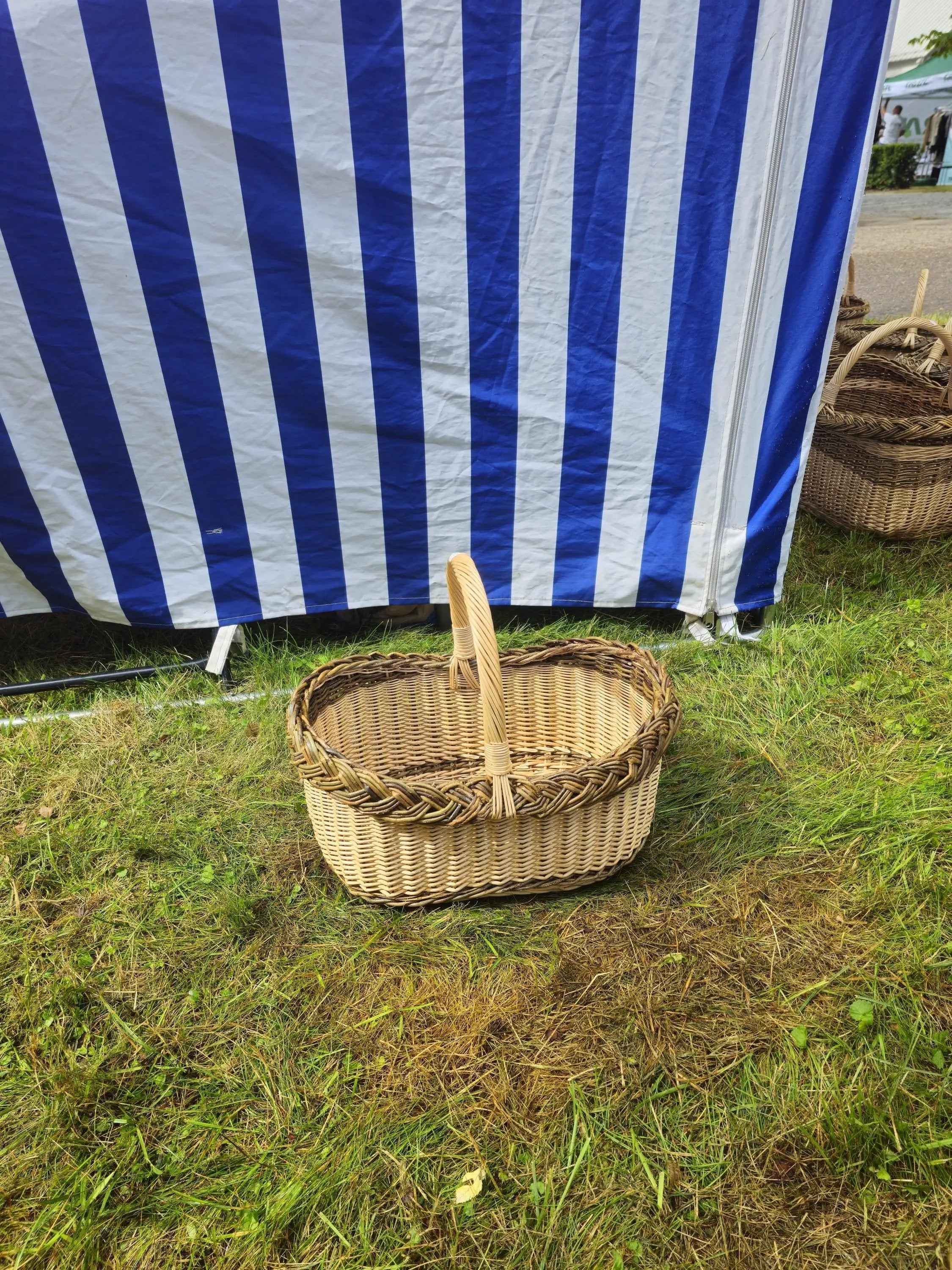 Wicker basket 025r - NaturelyWoven wicker - handmade