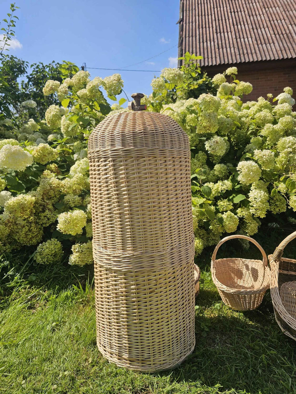 Wicker gas cylinder cover 034b - NaturelyWoven wicker - handmade