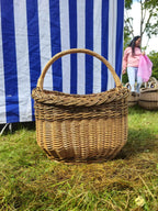 Wicker basket 018r - NaturelyWoven wicker - handmade