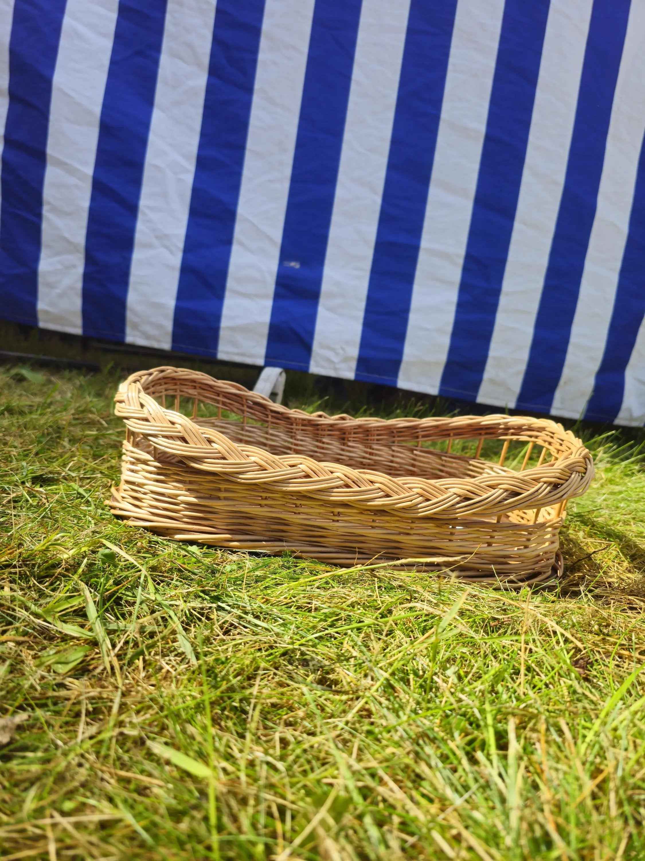 Wicker serving tray 007r - NaturelyWoven wicker - handmade