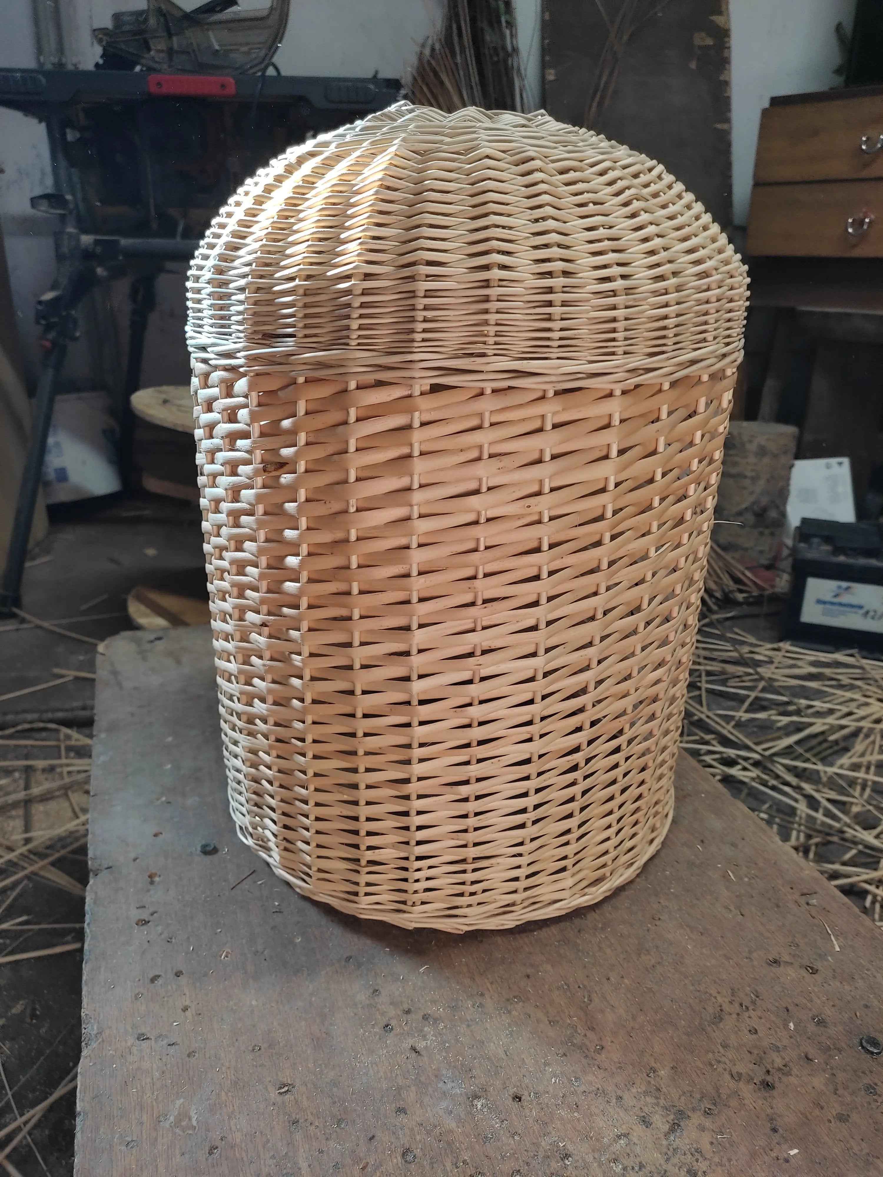 Wicker water bottle cover 008b - NaturelyWoven wicker - handmade