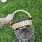 Flower girl basket 035b - NaturelyWoven wicker - handmade